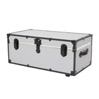 Coffre de rangement à roulettes 30" avec serrure – Extérieur vinyle, capacité 200 lb