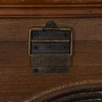 Petite malle de rangement en bois avec arche - Marron