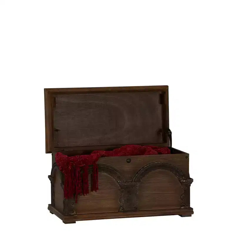 Small Wooden Arch Storage Trunk – Brown