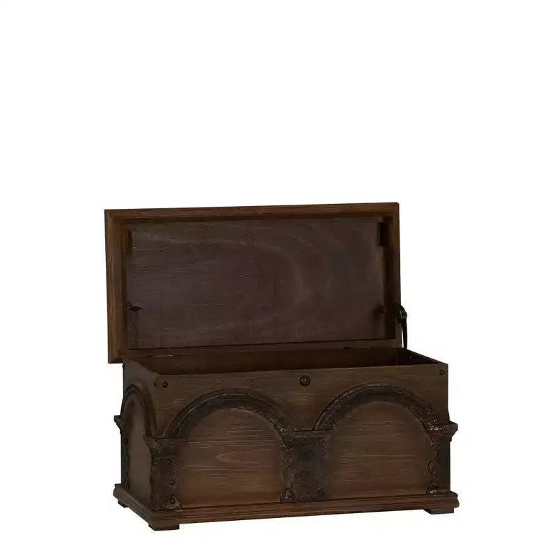 Small Wooden Arch Storage Trunk – Brown
