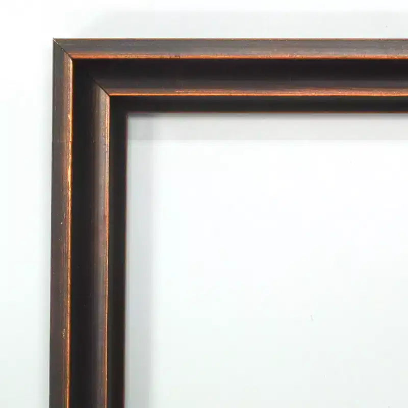 30" x 24" Non-Beveled Wood Framed Bathroom Wall Mirror - Dark Bronze