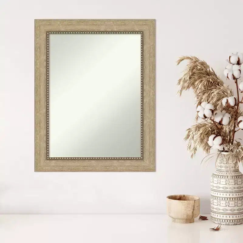 23" x 29" Non-Beveled Champagne Framed Wall Mirror