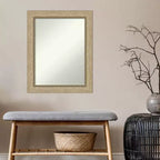 Miroir mural encadré champagne non biseauté 23" x 29"