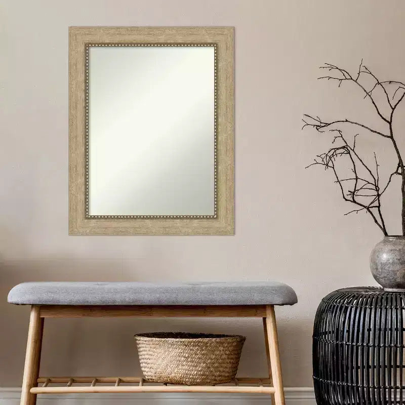 23" x 29" Non-Beveled Champagne Framed Wall Mirror