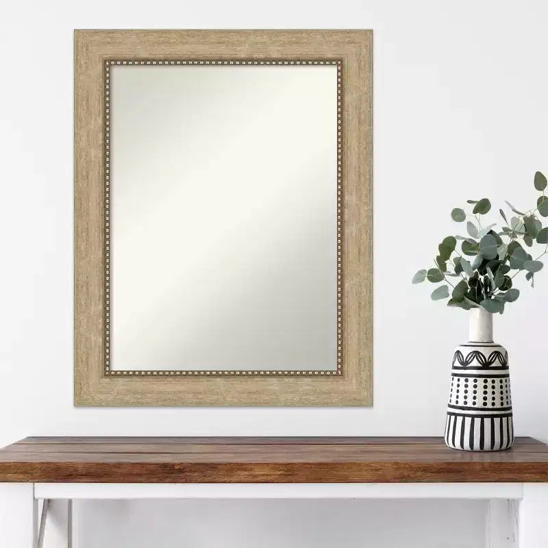 23" x 29" Non-Beveled Champagne Framed Wall Mirror