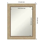 Miroir mural encadré champagne non biseauté 23" x 29"