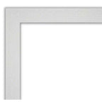 Miroir mural de salle de bain mosaïque non biseauté 43" x 32" - Cadre en polystyrène blanc, fixation murale