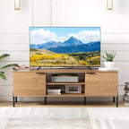 Meuble TV 2 portes avec station de charge pour téléviseurs jusqu'à 65 pouces