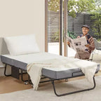 Lit pliant de 96,5 cm avec matelas inclus, lit de repos