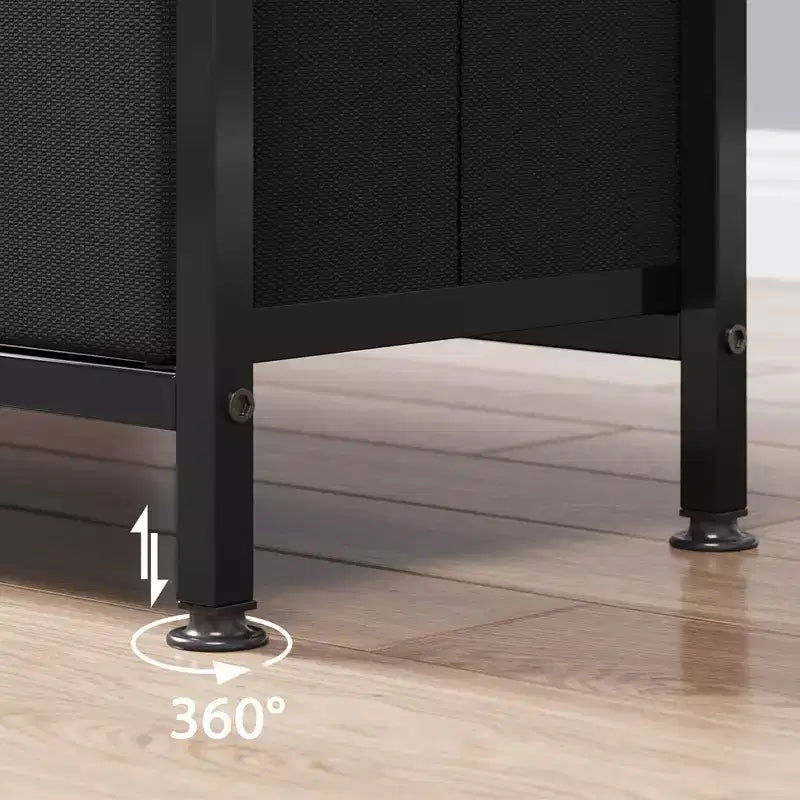 TV Stand with 3 Fabric Drawers and Open Shelf for TVs up to 55 Inches