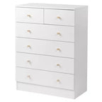 Commode blanche à 6 tiroirs, 66 cm l