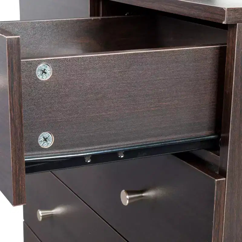 7-Drawer Gray Chest of Drawers, 25.98 in. W Particle Board Storage Cabinet