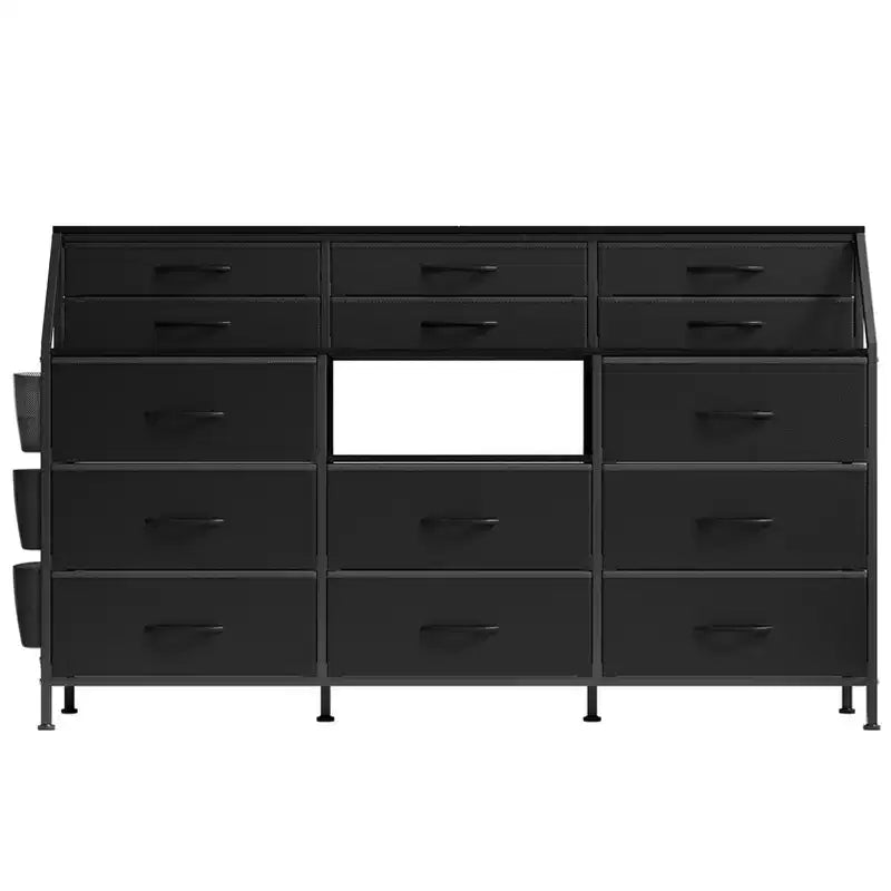 14-Drawer Storage Shelf with Metal Frame and Fabric Drawers