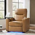 Fauteuil inclinable électrique en cuir véritable