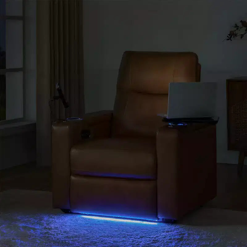 Genuine Leather Power Recliner Chair