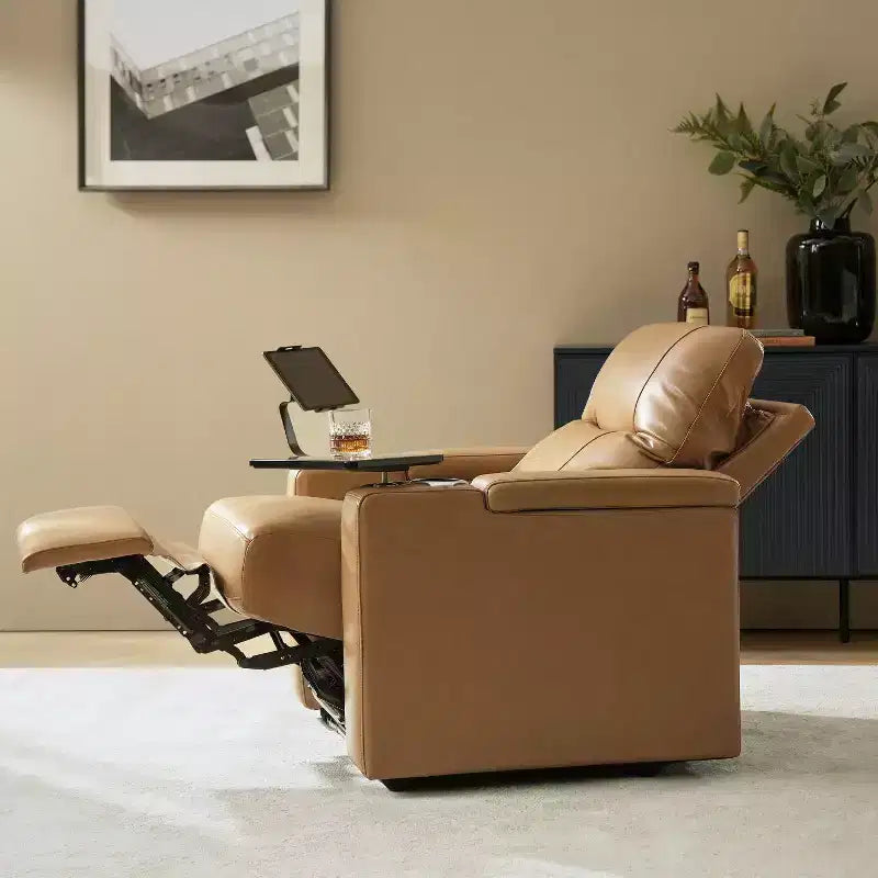 Genuine Leather Power Recliner Chair