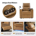 Fauteuil inclinable électrique en cuir véritable
