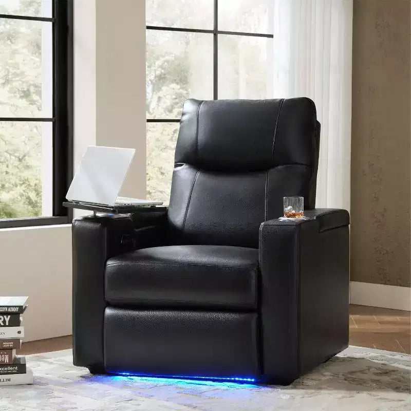 Genuine Leather Power Recliner Chair