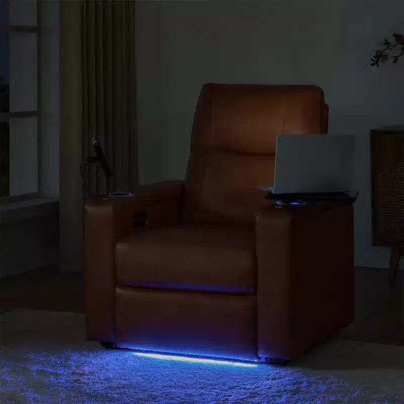 Genuine Leather Power Recliner Chair