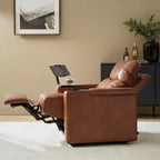 Fauteuil inclinable électrique en cuir véritable