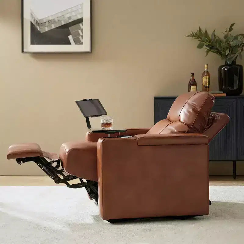 Genuine Leather Power Recliner Chair