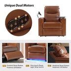 Fauteuil inclinable électrique en cuir véritable