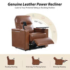 Fauteuil inclinable électrique en cuir véritable