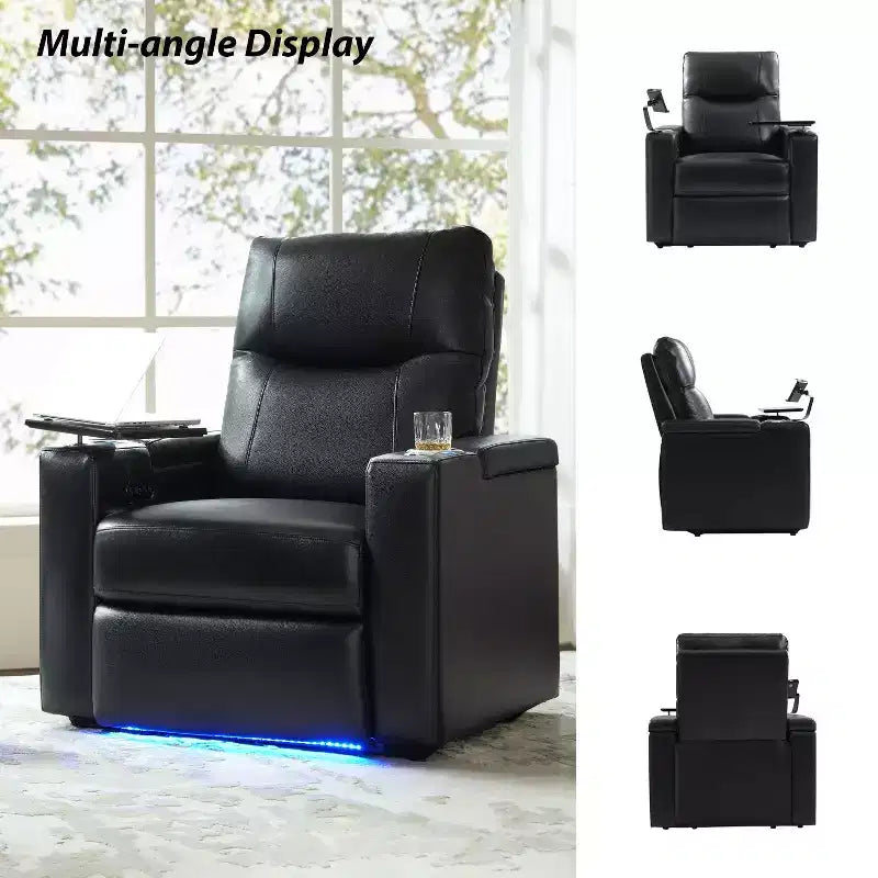 Genuine Leather Power Recliner Chair