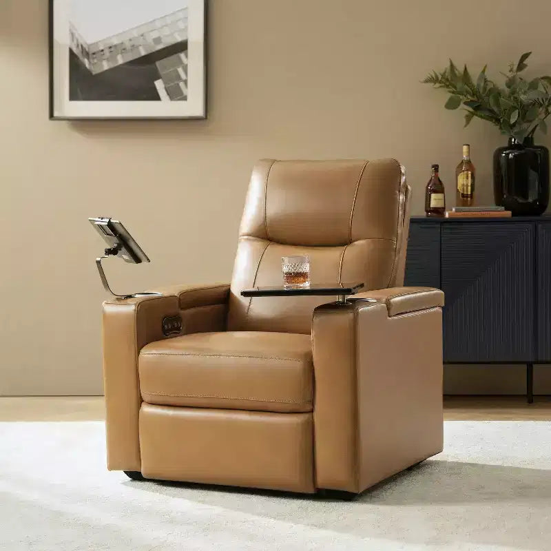Genuine Leather Power Recliner Chair
