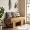 Solid Wood 47" Entryway Bench