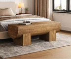 Banc d'entrée en bois massif de 119,4 cm