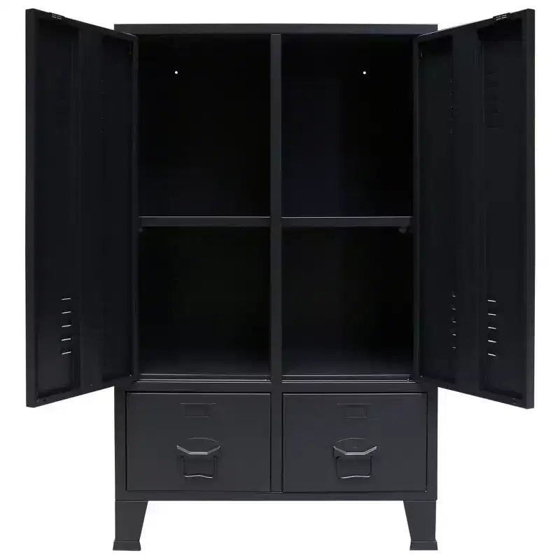 Sheet Metal Wardrobe with Adjustable Shelves