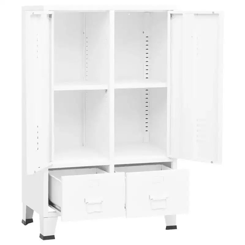 Sheet Metal Wardrobe with Adjustable Shelves