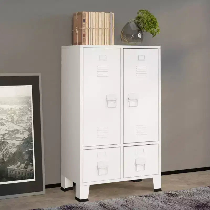 Sheet Metal Wardrobe with Adjustable Shelves