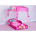 Toddler Canopy Bed with Play Enclosure
