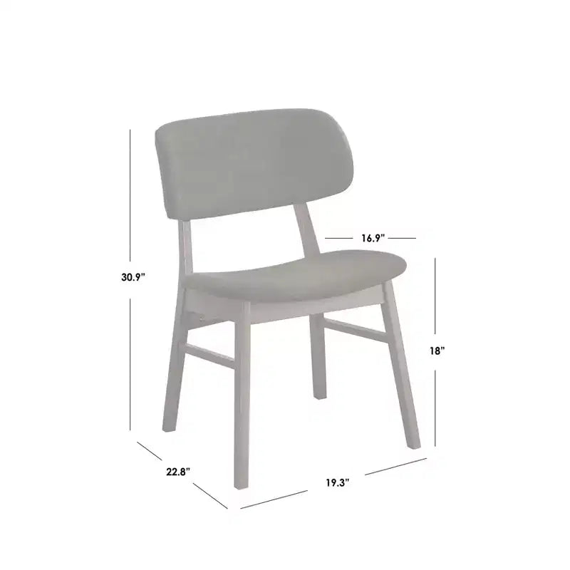 Set of 2 Mid-Century Modern Dining Chairs, Green & Walnut