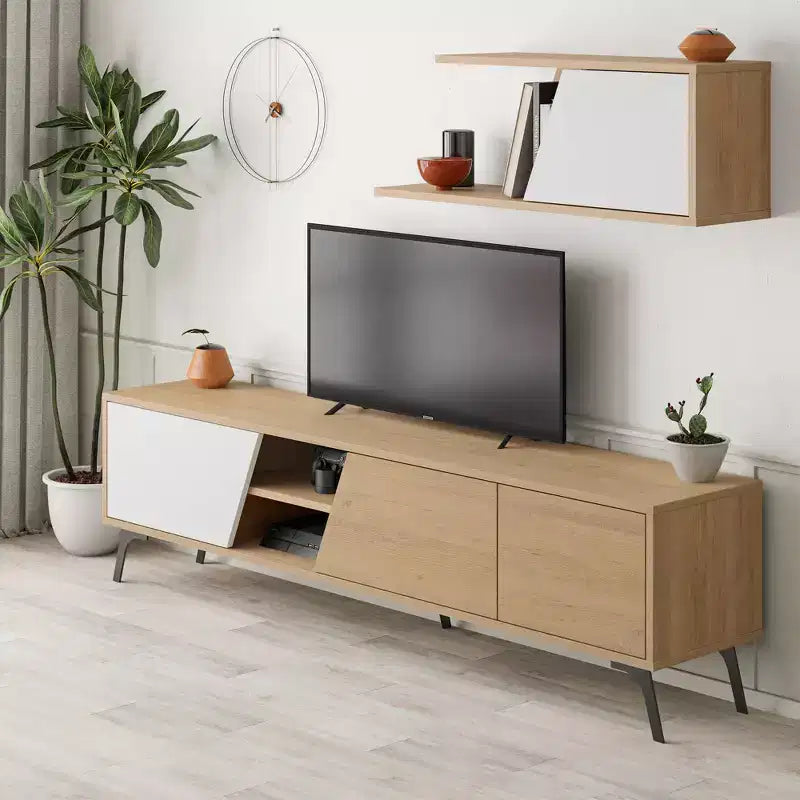 TV Stand for TVs up to 70" - Light Oak