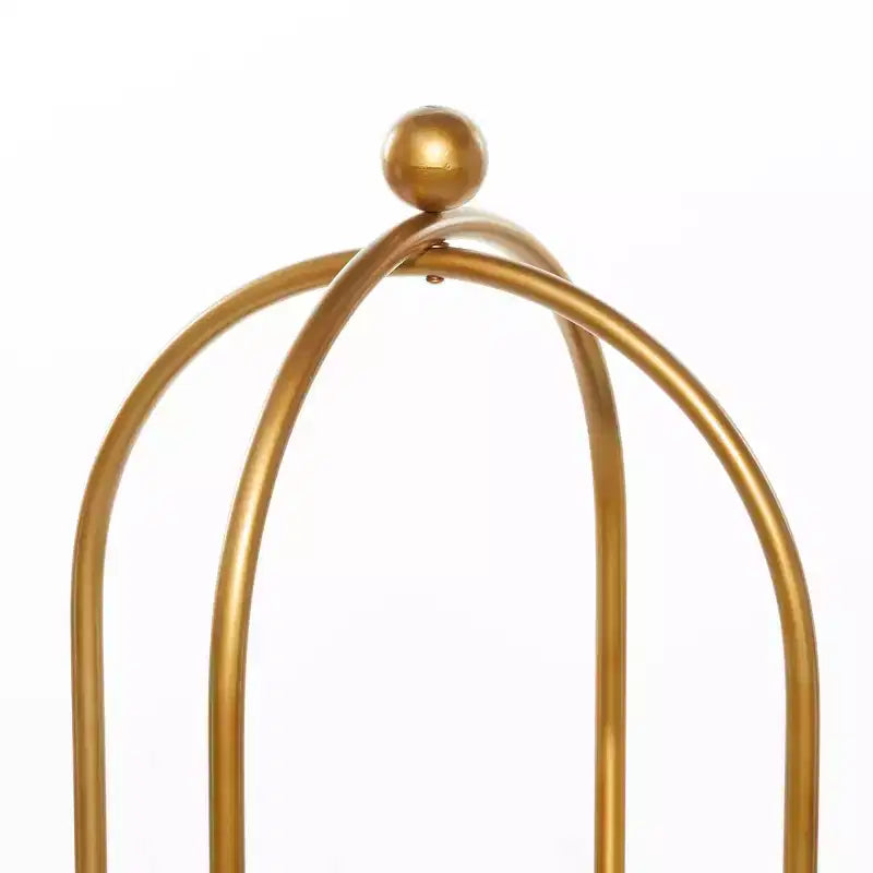 Olivia & May Glam Metal Shelving Unit Gold: Luxury Storage, No Assembly, 2-Tier Bookcase