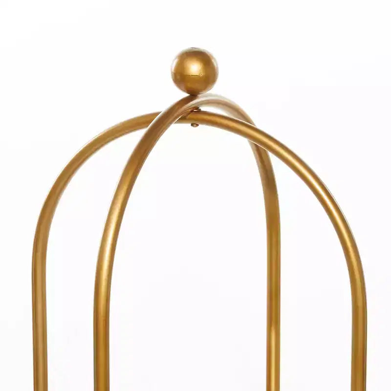 Olivia & May Glam Metal Shelving Unit Gold: Luxury Storage, No Assembly, 2-Tier Bookcase
