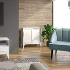 Meuble bas de rangement Pearson – Blanc