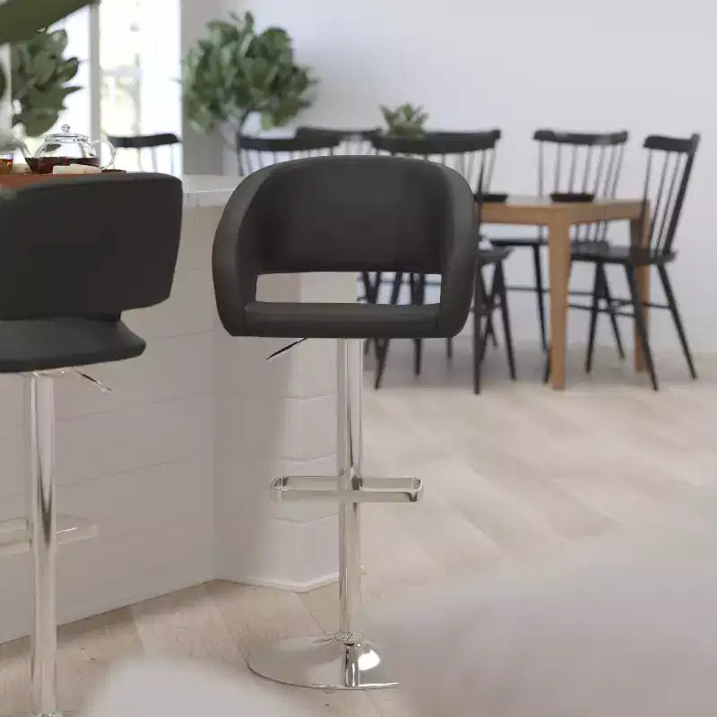 Modern Bar Stool with Adjustable Height and Swivel Seat