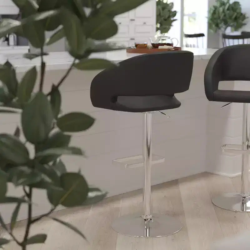 Modern Bar Stool with Adjustable Height and Swivel Seat