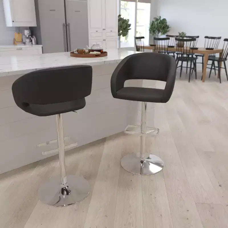 Modern Bar Stool with Adjustable Height and Swivel Seat
