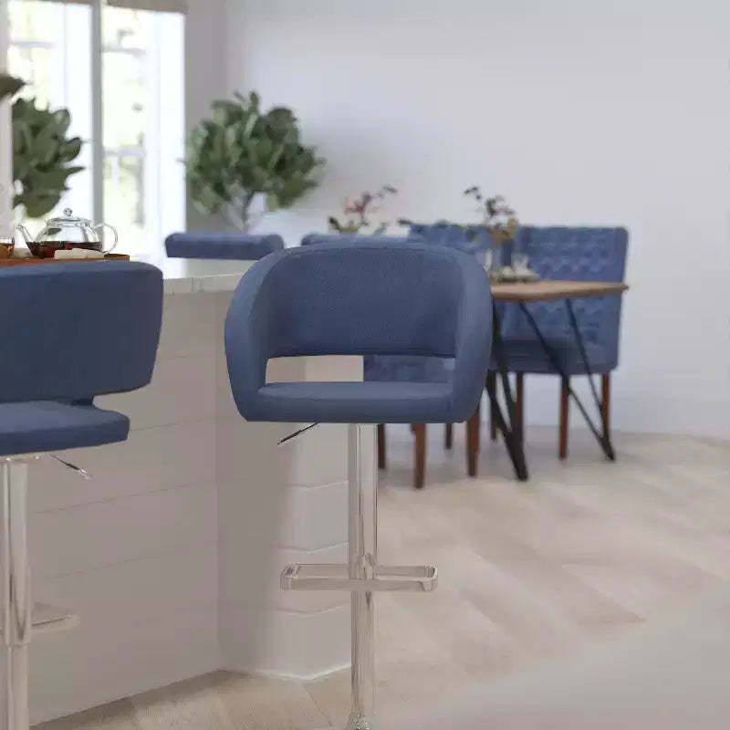 Modern Bar Stool with Adjustable Height and Swivel Seat