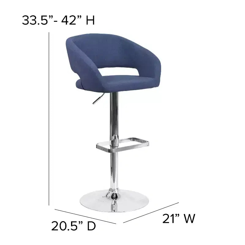 Modern Bar Stool with Adjustable Height and Swivel Seat