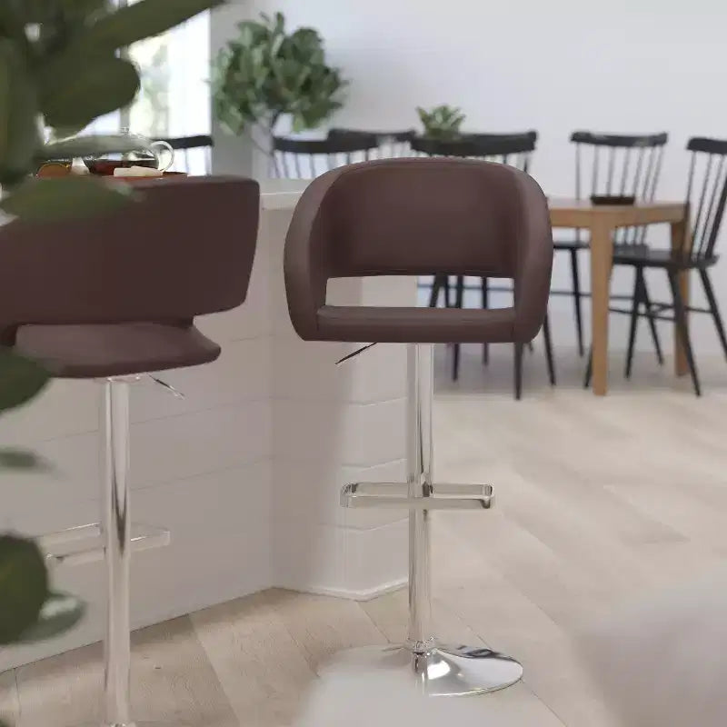 Modern Bar Stool with Adjustable Height and Swivel Seat