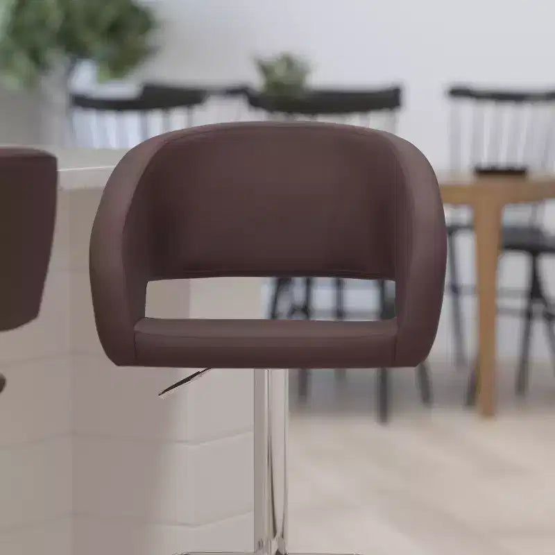 Modern Bar Stool with Adjustable Height and Swivel Seat