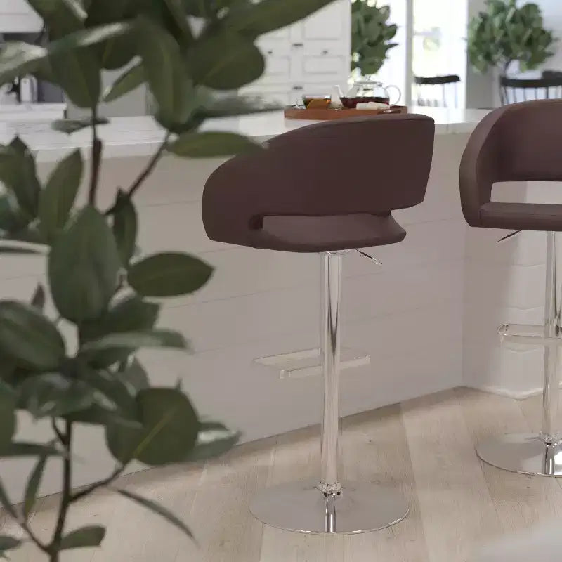 Modern Bar Stool with Adjustable Height and Swivel Seat