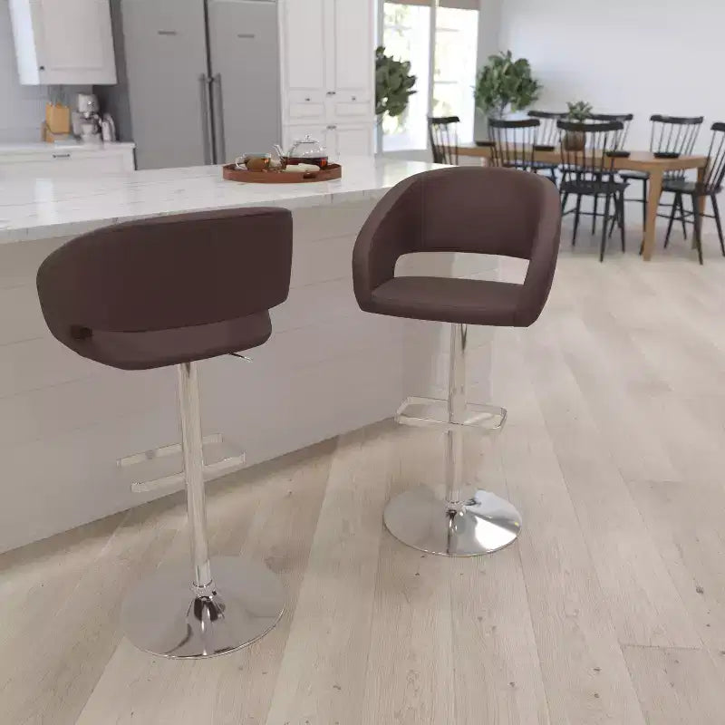 Modern Bar Stool with Adjustable Height and Swivel Seat