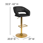 Tabouret de bar moderne avec hauteur réglable et assise pivotante